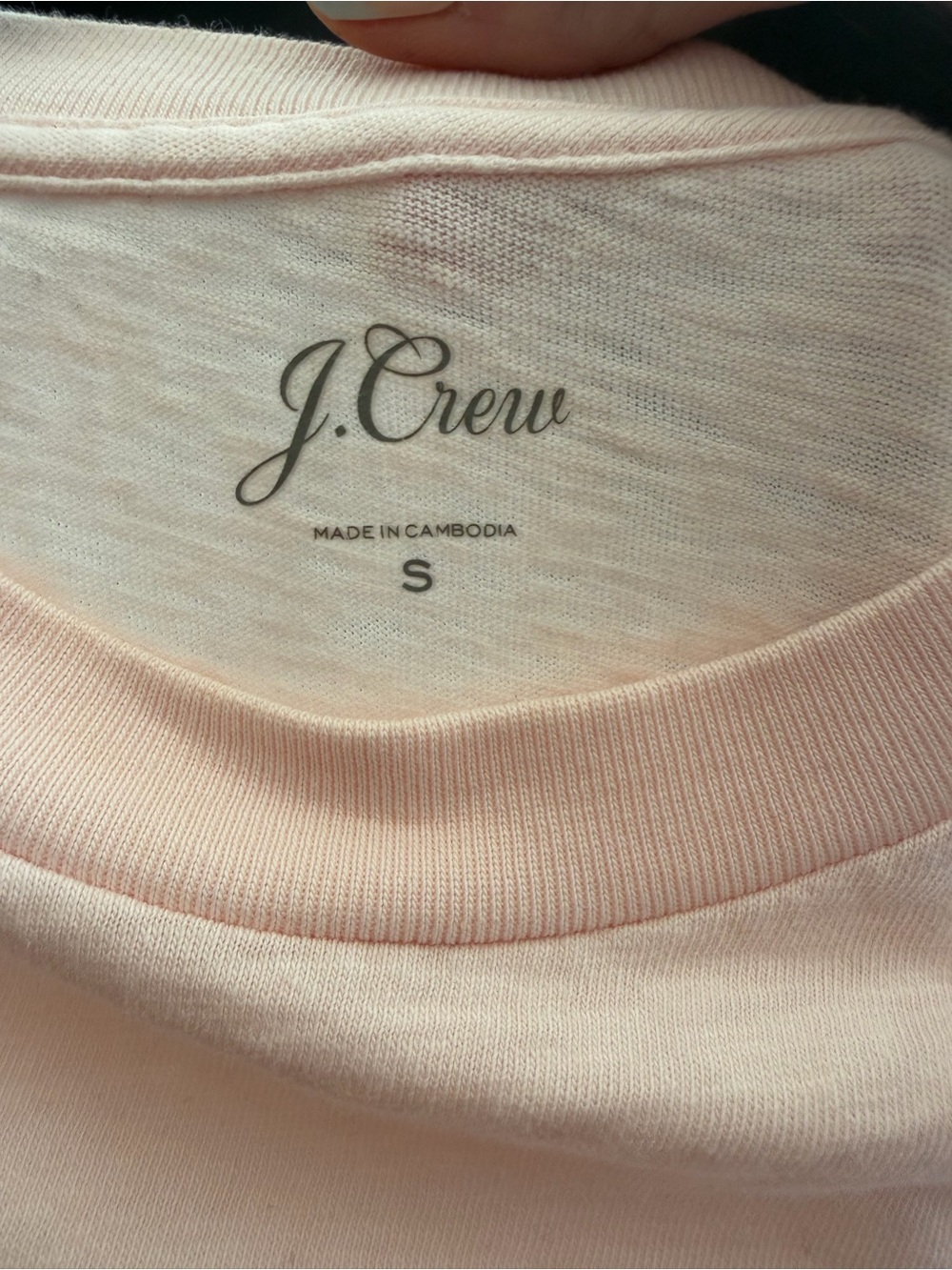 J. Crew light Pink Graphic Tee with Old Fashioned graphic - Picture 2 of 4